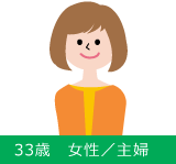 33歳　女性／主婦